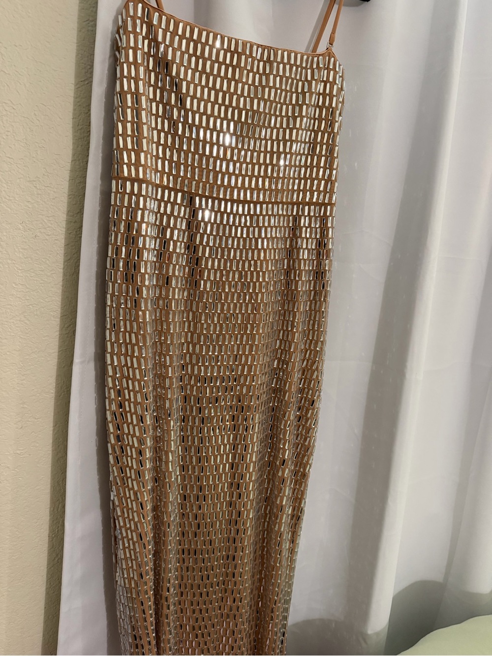 Oh Polly Amaya Embellished Bandeau Maxi Dress in Almond - Picture 14 of 14